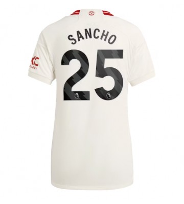 Manchester United Jadon Sancho #25 Replika Tredjetrøje Dame 2023-24 Kortærmet